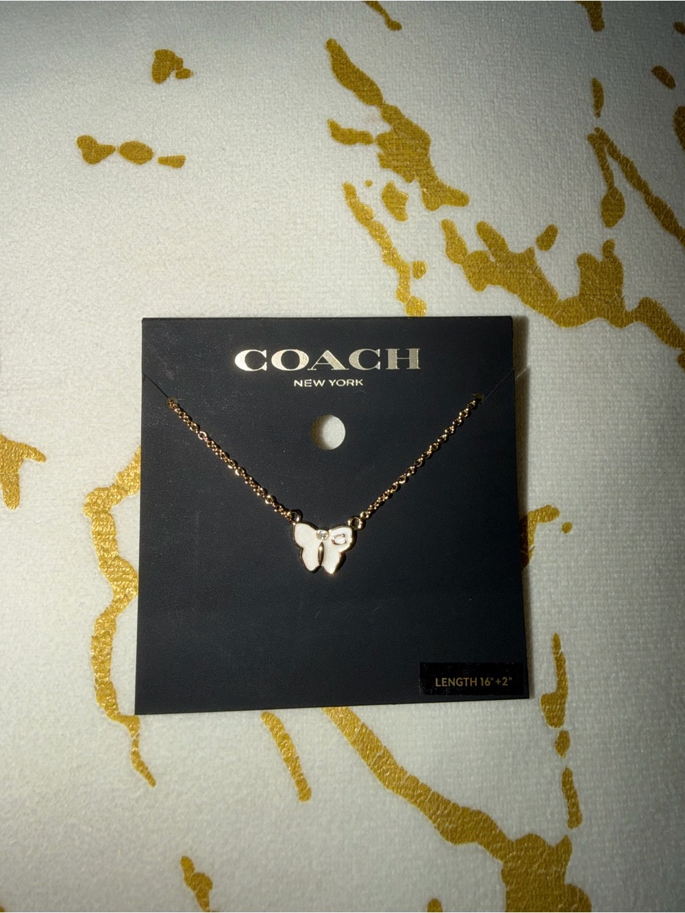Coach Butterfly Charm Necklace - Picture 4 of 6